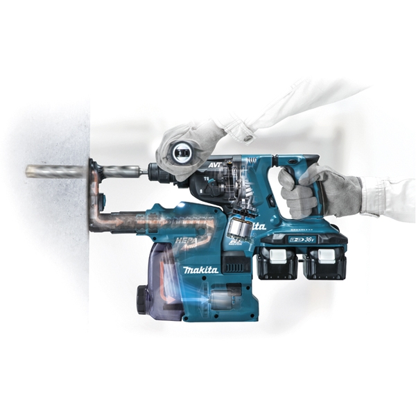 PERFO-BURINEUR MAKITA SDS-PLUS 36 V => 2 X 18 V LI-ION 5 AH 28 MM - DHR283T2JU