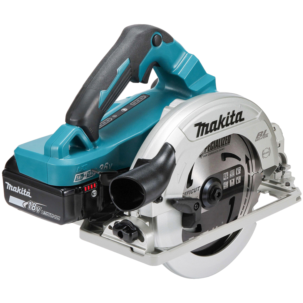 Scie circulaire 36 V => 2 x 18 V Li-Ion BL1850B Diam. 190 mm - MAKITA - DHS783T2JU