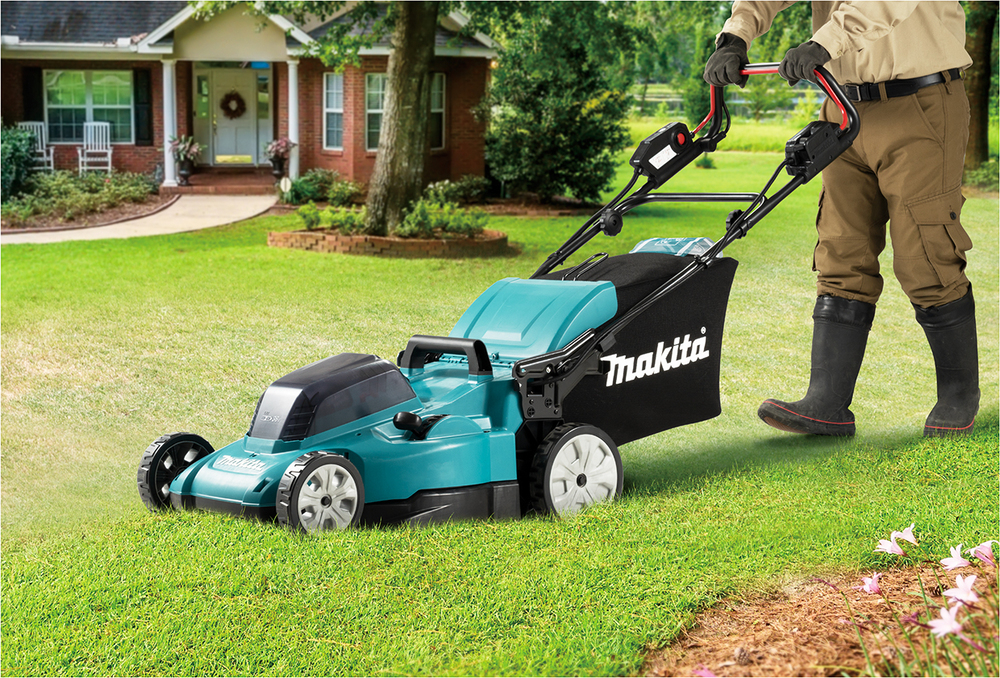 Tondeuse 36 V => 2 x 18 V Li-Ion 5 Ah - MAKITA - DLM481CT2