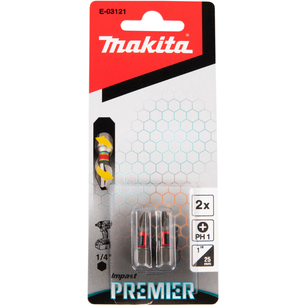 EMBOUT PHILLIPS 1-25MM 2PCS IMPACT PREMIER - MAKITA - E-03121