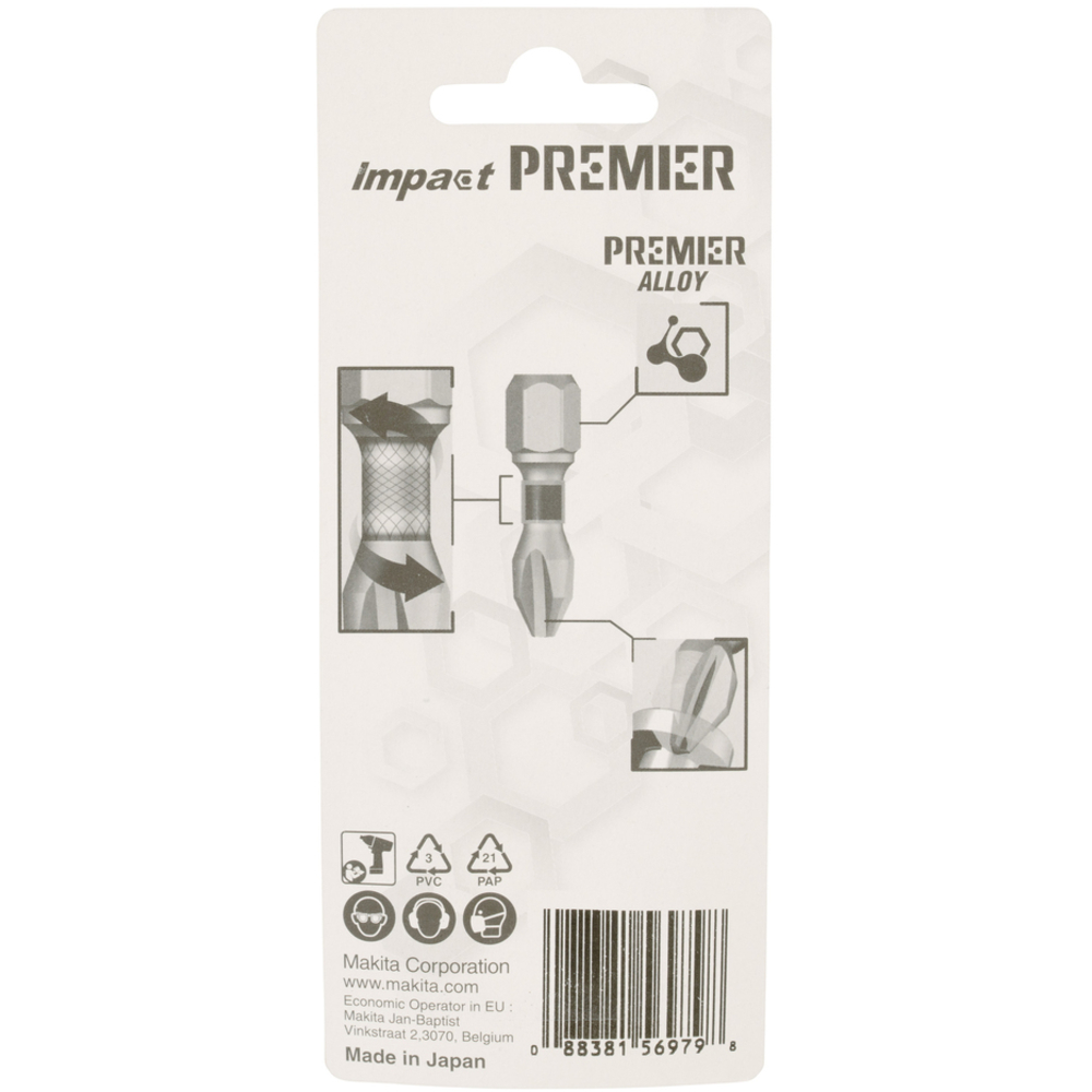 EMBOUT PHILLIPS 1-25MM 2PCS IMPACT PREMIER - MAKITA - E-03121