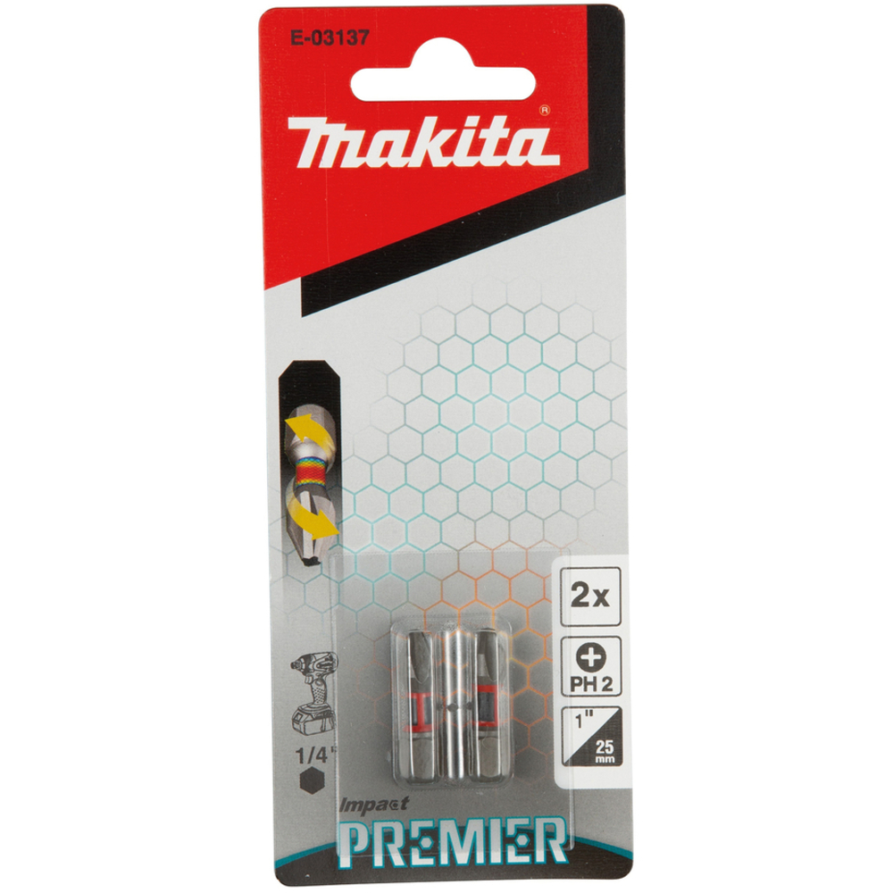 EMBOUT PHILLIPS 2-25MM 2PCS IMPACT PREMIER - MAKITA - E-03137