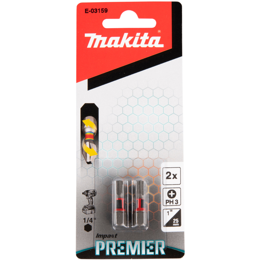 EMBOUT PHILLIPS 3-25MM 2PCS IMPACT PREMIER - MAKITA - E-03159