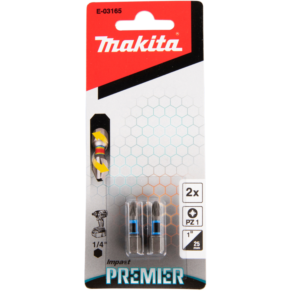 EMBOUT POZIDRIV 1-25MM 2PCS IMPACT PREMIER - MAKITA - E-03165