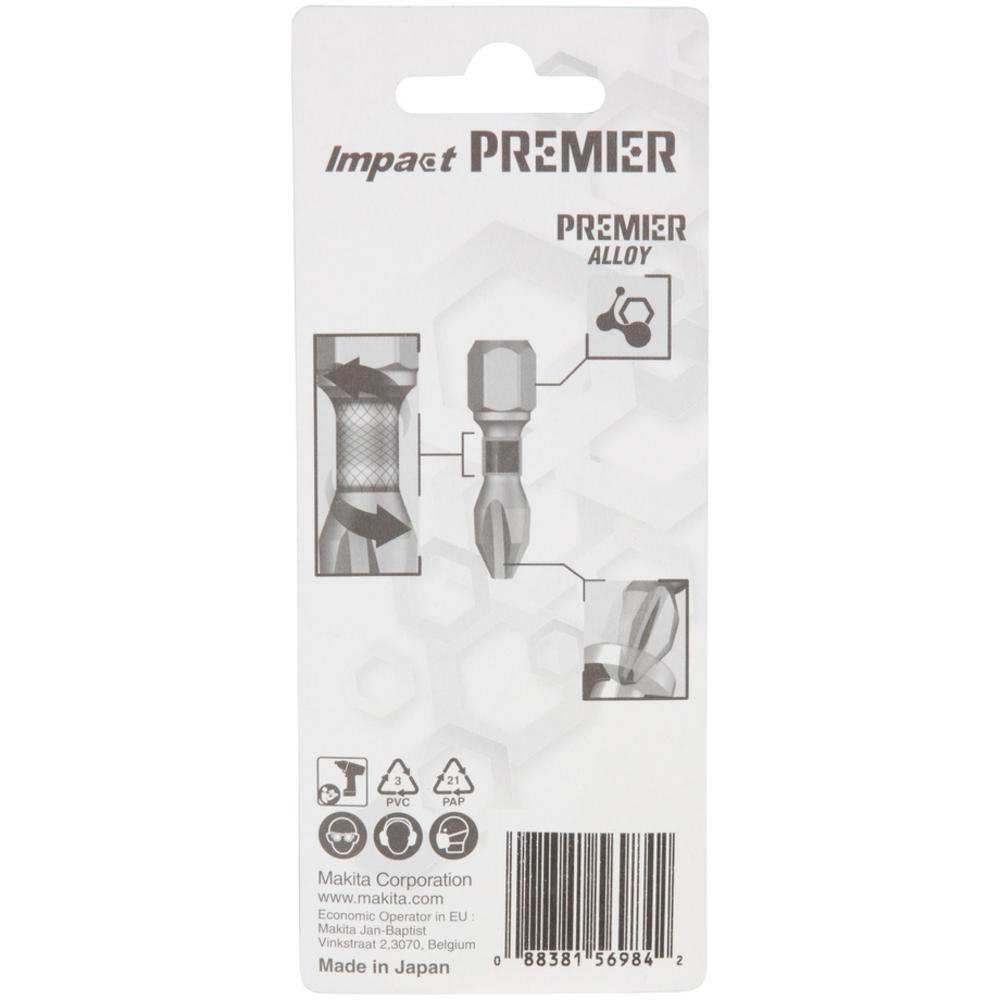 EMBOUT POZIDRIV 2-25MM 2PCS IMPACT PREMIER - MAKITA - E-03171