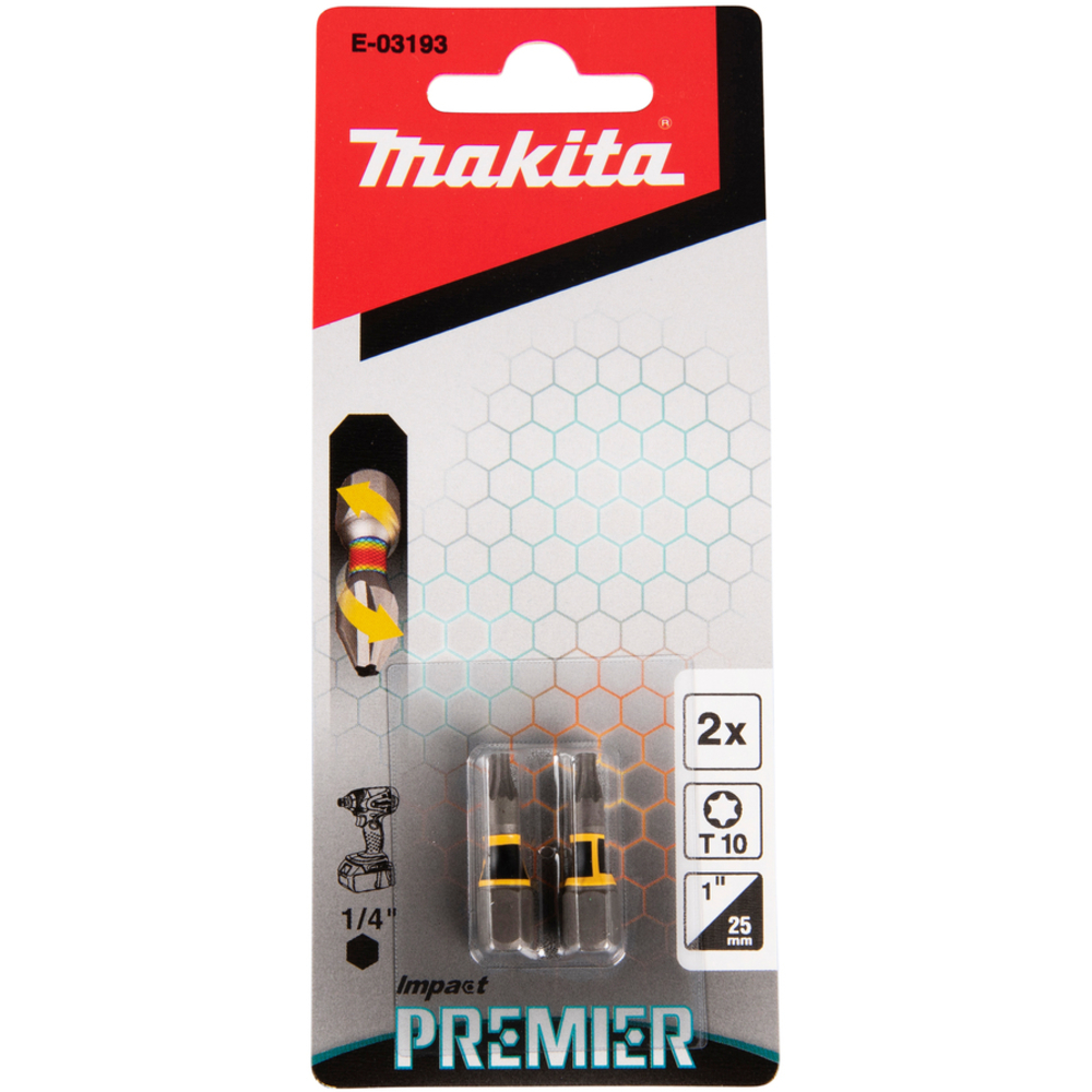 EMBOUT TORX10-25MM 2PCS IMPACT PREMIER - MAKITA - E-03193
