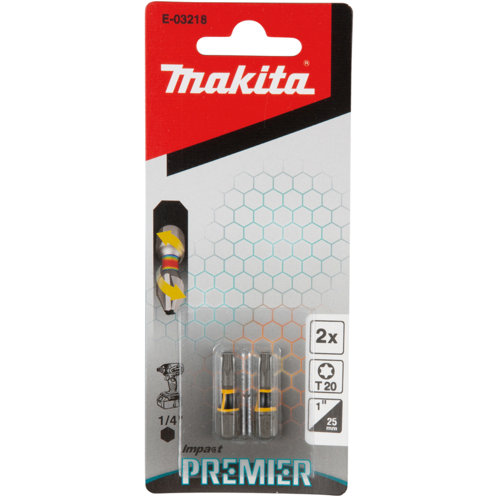EMBOUT TORX20-25MM 2PCS IMPACT PREMIER - MAKITA - E-03218