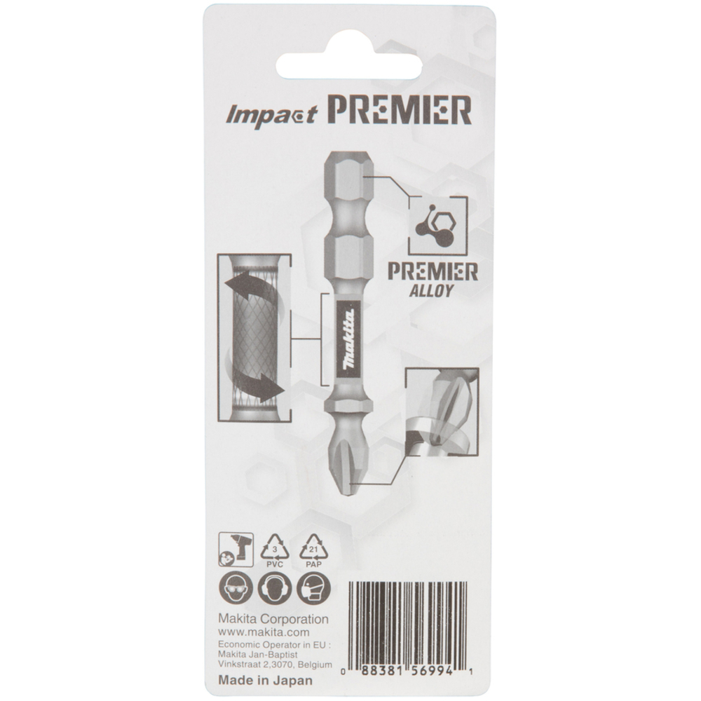 EMBOUT PH2-50 2PCS IMPACT PREMIER - MAKITA - E-03274