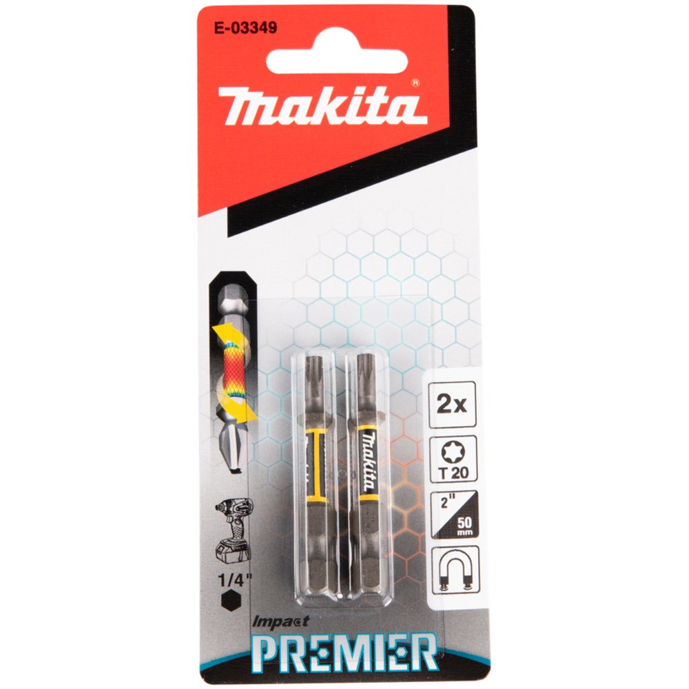 EMBOUT T20-50 2PCS IMPACT PREMIER - MAKITA - E-03349