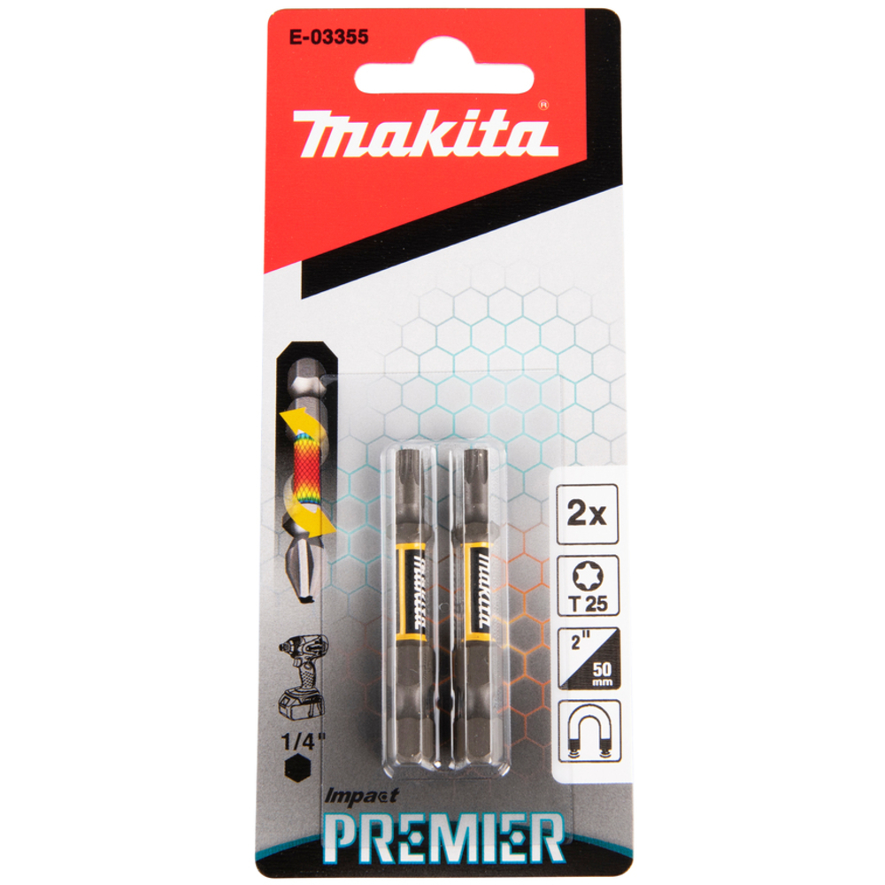 EMBOUT T25-50 2PCS IMPACT PREMIER - MAKITA - E-03355