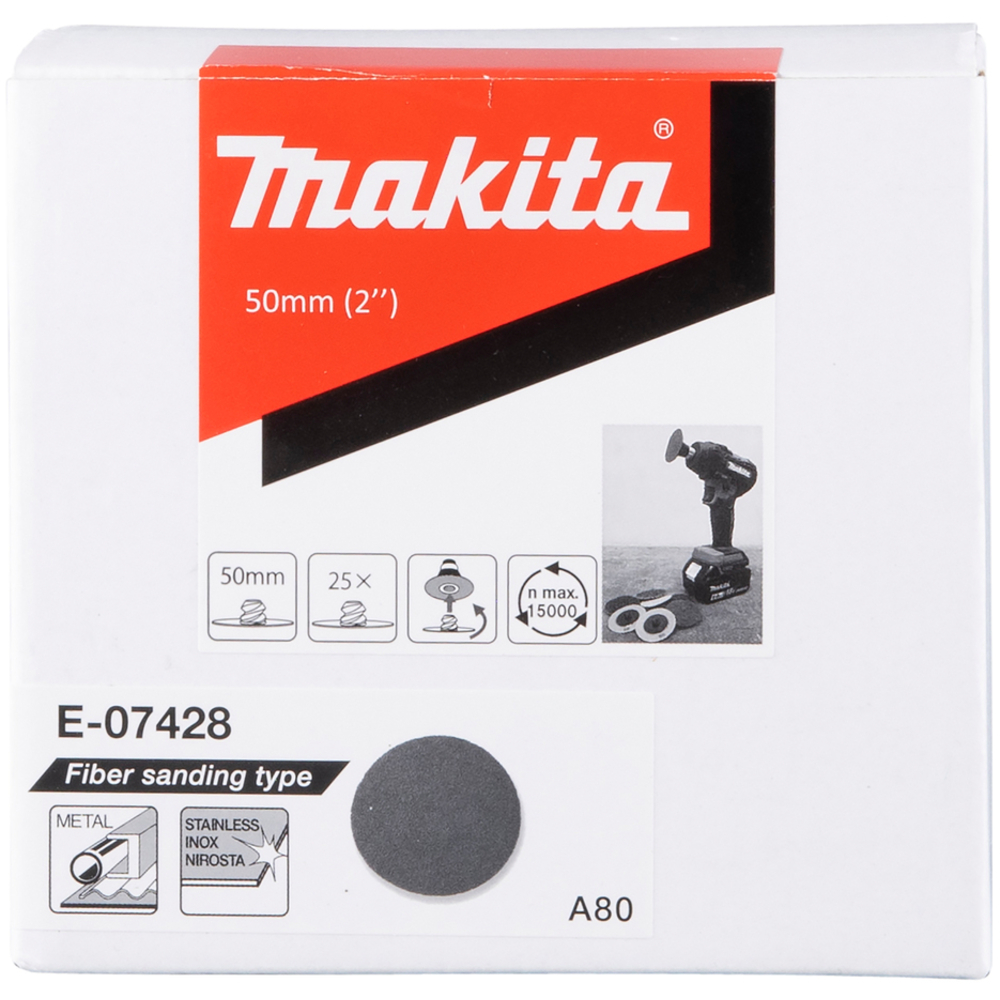 DISQUE FIBRE 50MM GR80 - MAKITA - E-07428