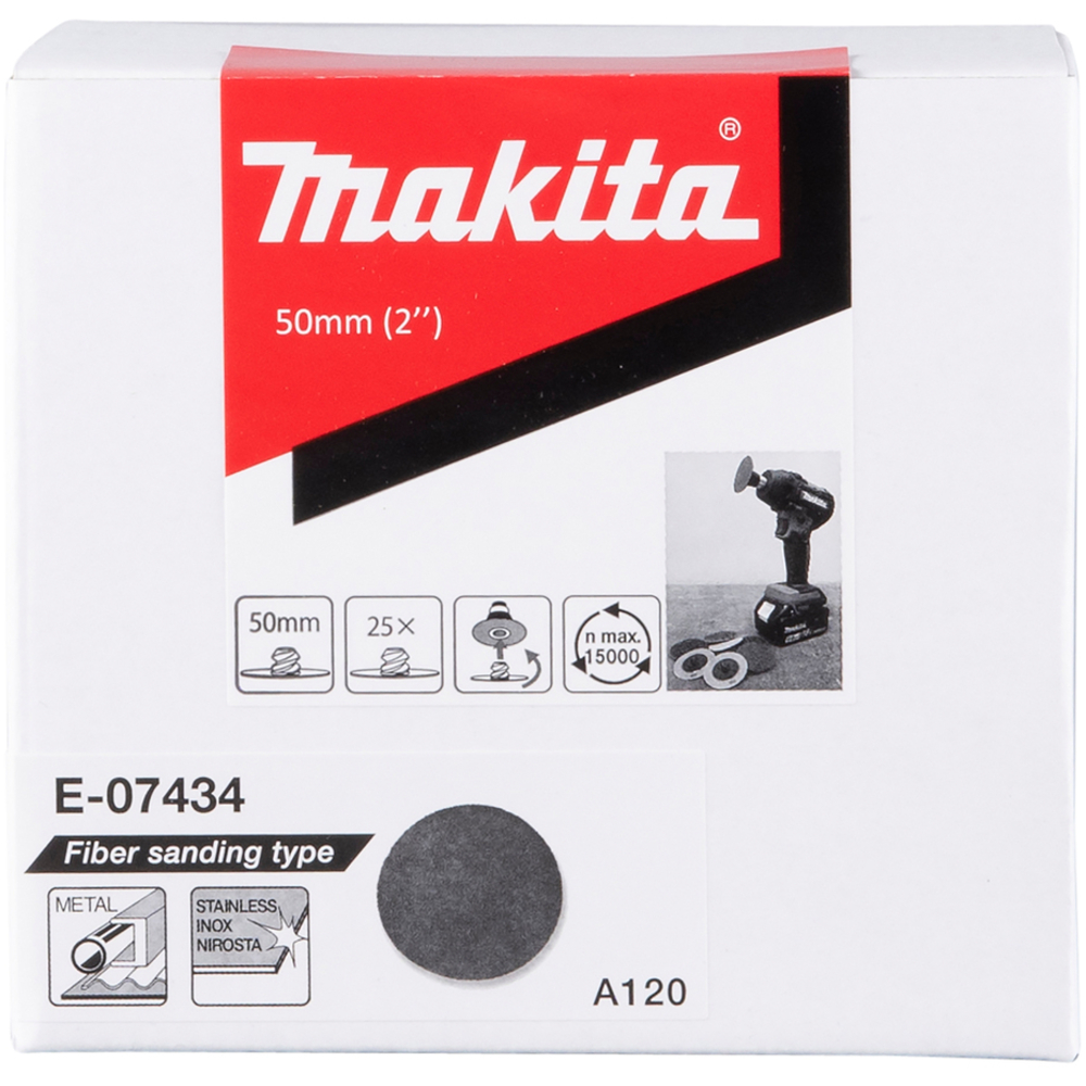 DISQUES FIBRE 50MM GR120 X25 - MAKITA - E-07434