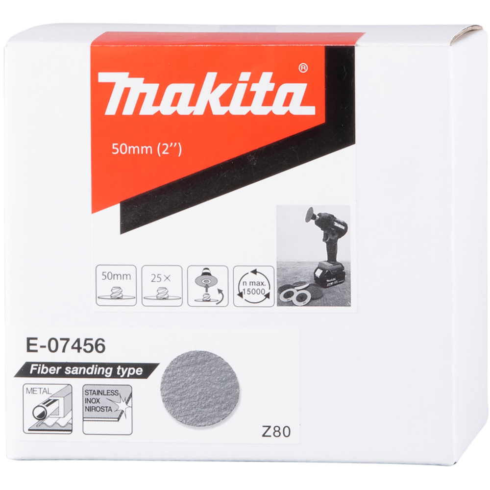 DISQUE FIBRE 50MM GR80 ZIRCONIUM - MAKITA - E-07456