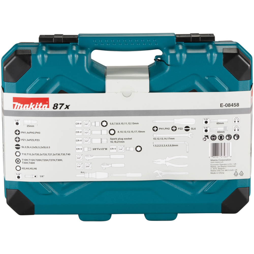 COFFRET OUTILLAGE À MAIN 87 PCS - MAKITA - E-08458