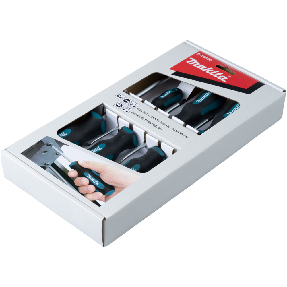 JEU DE TOURNEVIS 4SL+2PH - MAKITA - E-10506