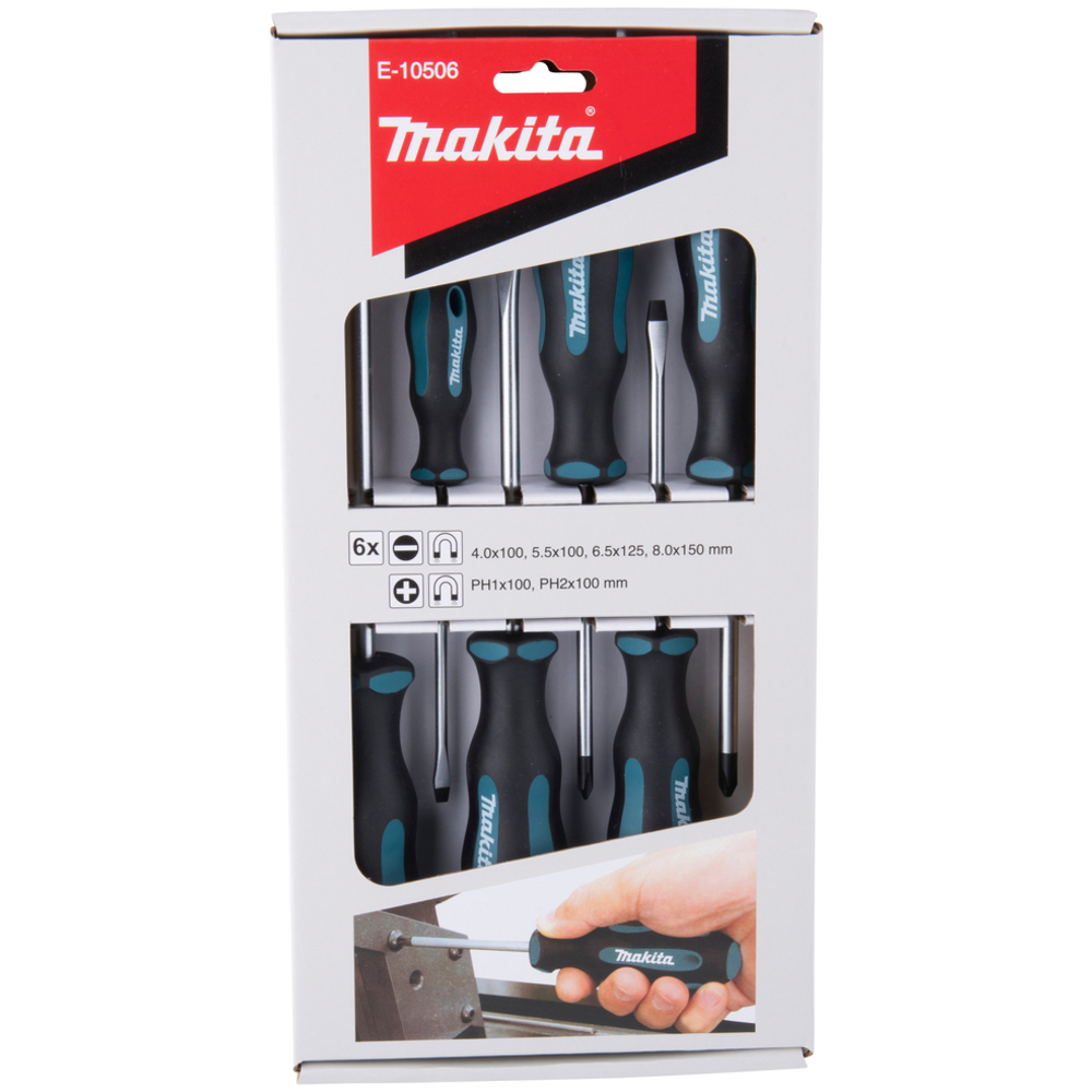 JEU DE TOURNEVIS 4SL+2PH - MAKITA - E-10506
