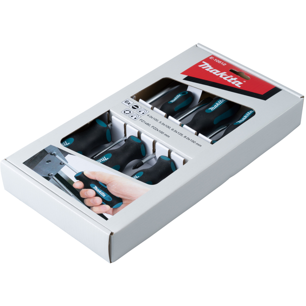 JEU DE TOURNEVIS 4SL+2PZ - MAKITA - E-10512