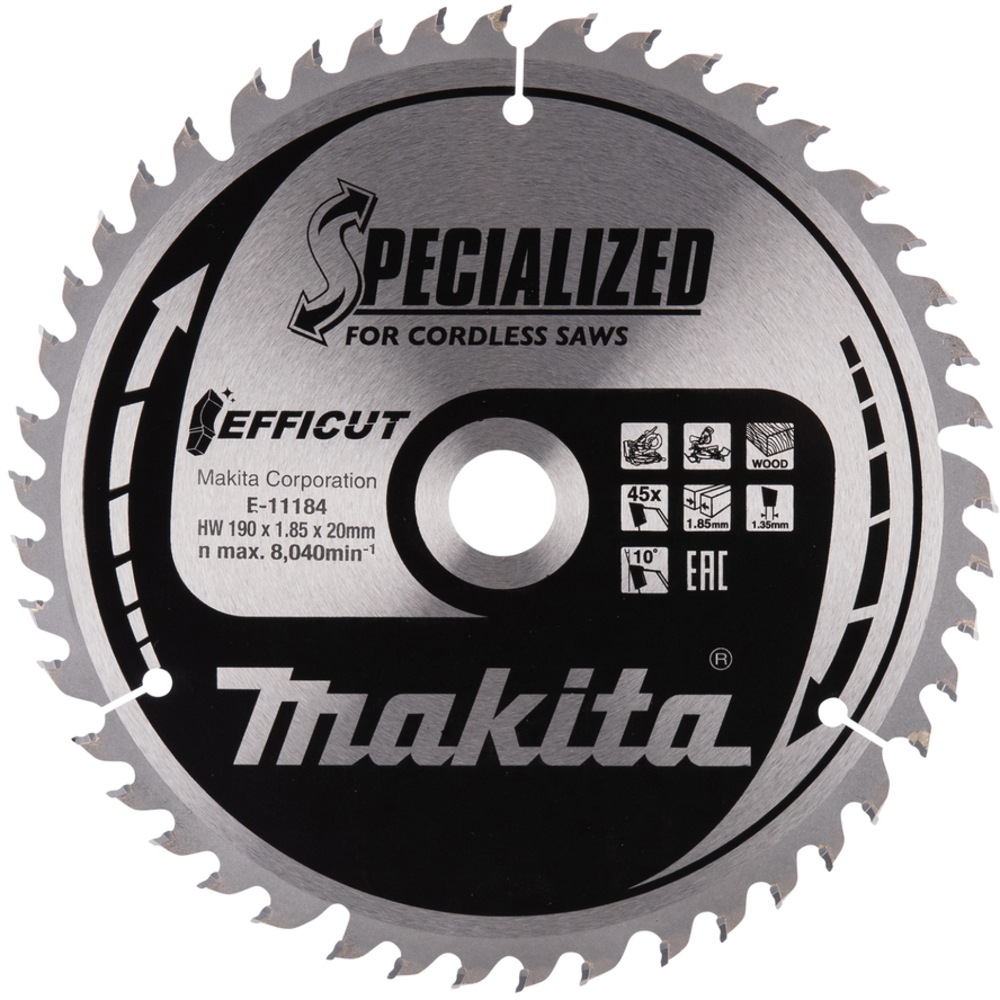 LAME EFFICUT BOIS 190x20MM 45D - MAKITA - E-11184