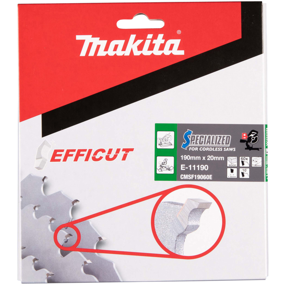 LAME TCT MDF 190x20MM 60DENTS - MAKITA - E-11190