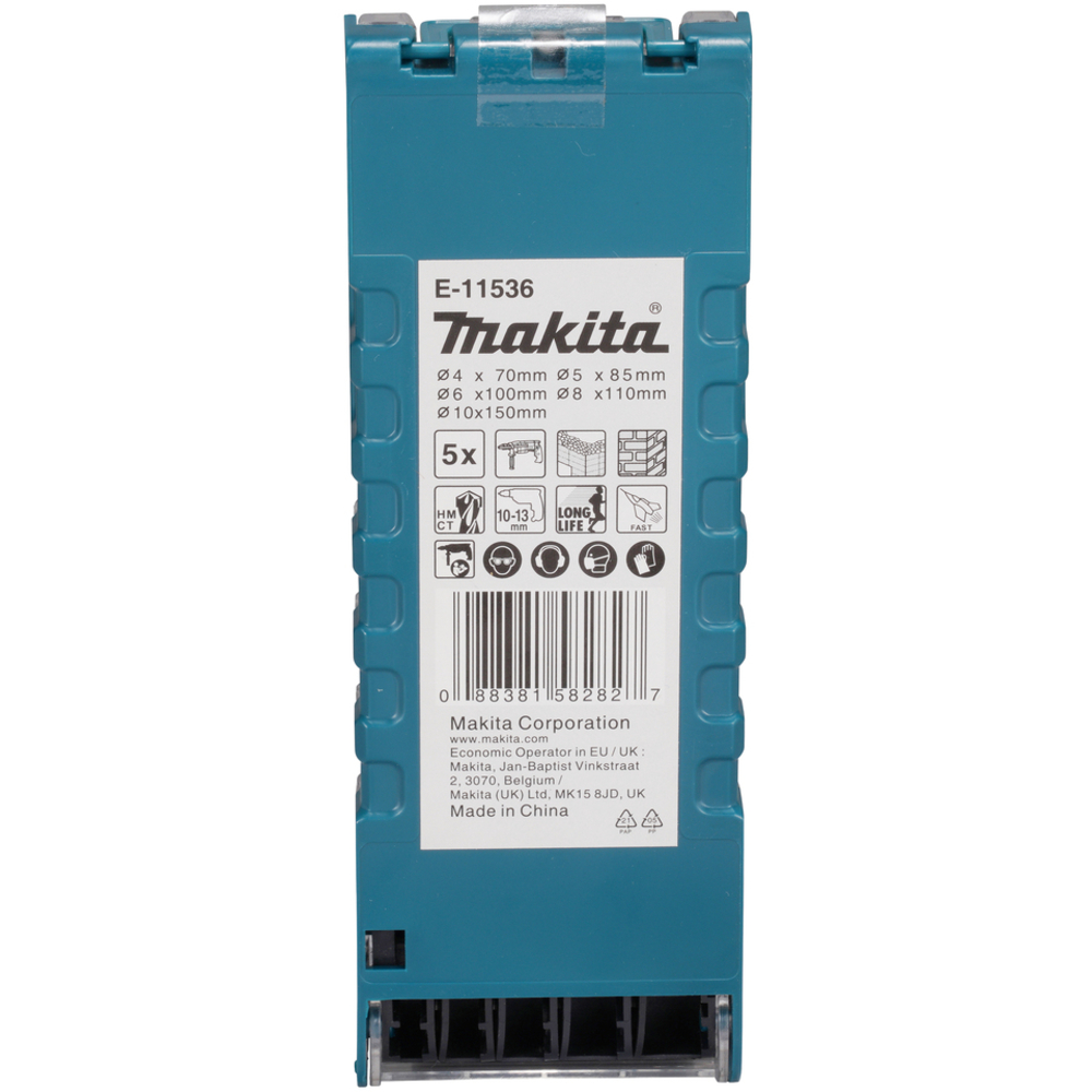 COFFRET 5 FORETS BETON CYLINDRIQUE - MAKITA - E-11536