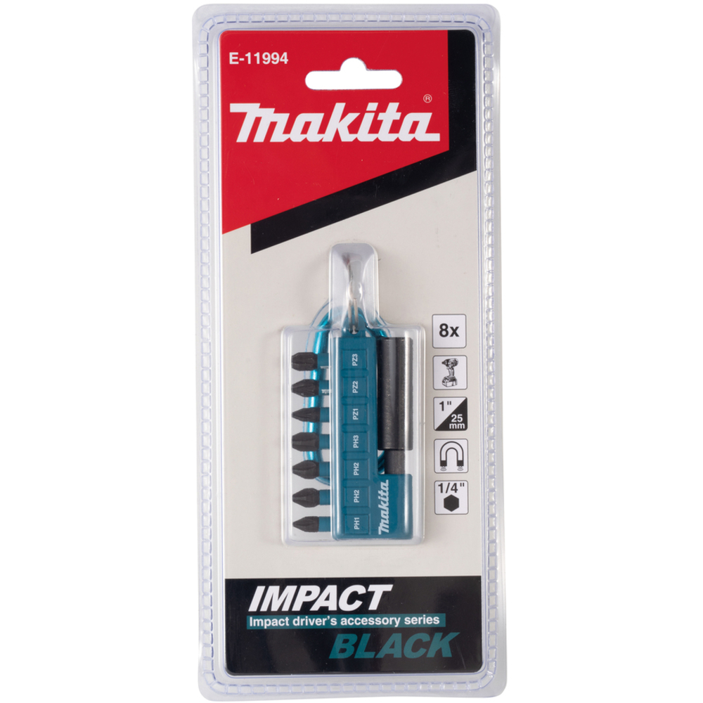 IMPACT BLACK SET 8 PCS 25MM - MAKITA - E-11994