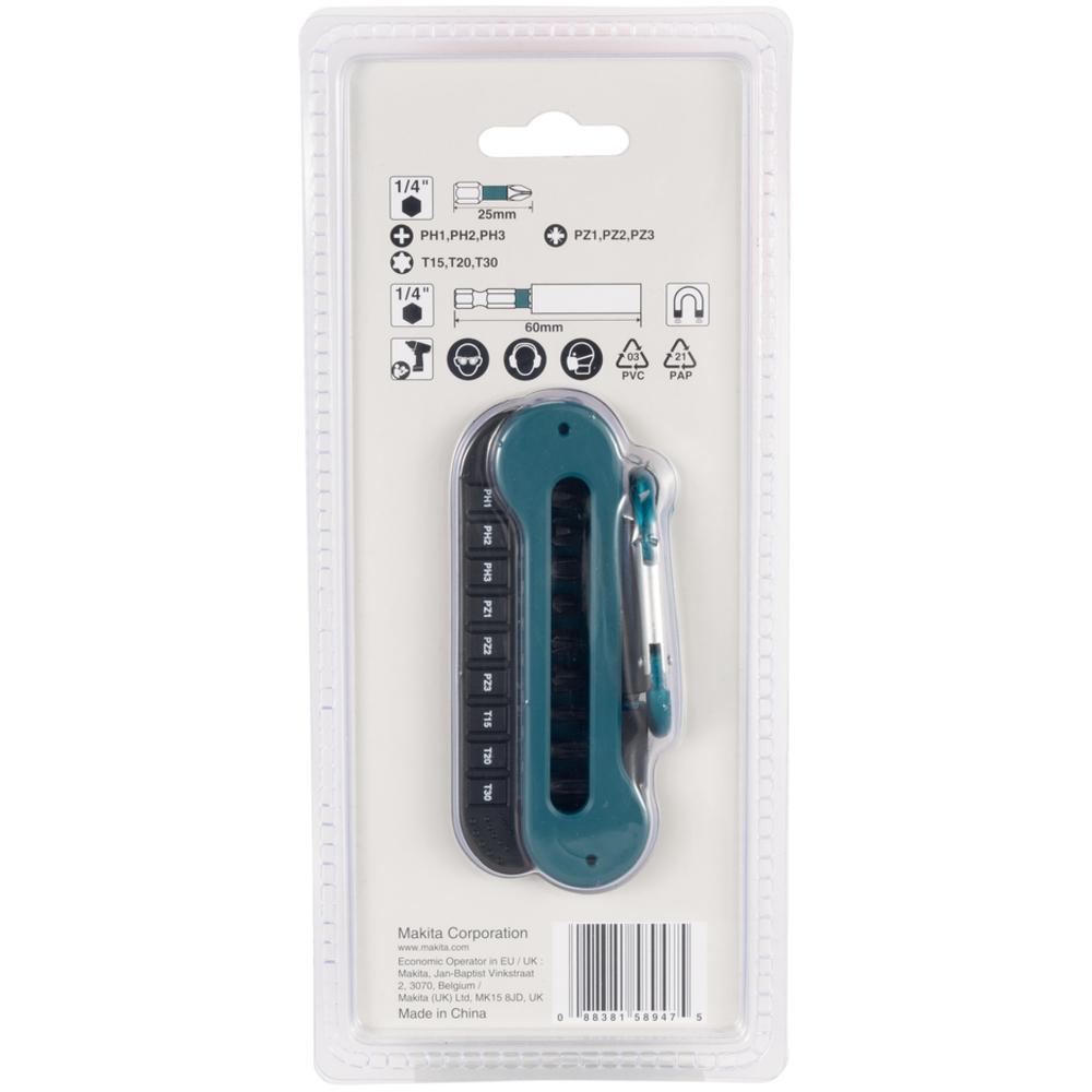 COFFRET 10 EMBOUTS IMPACT BLACK - MAKITA - E-12005