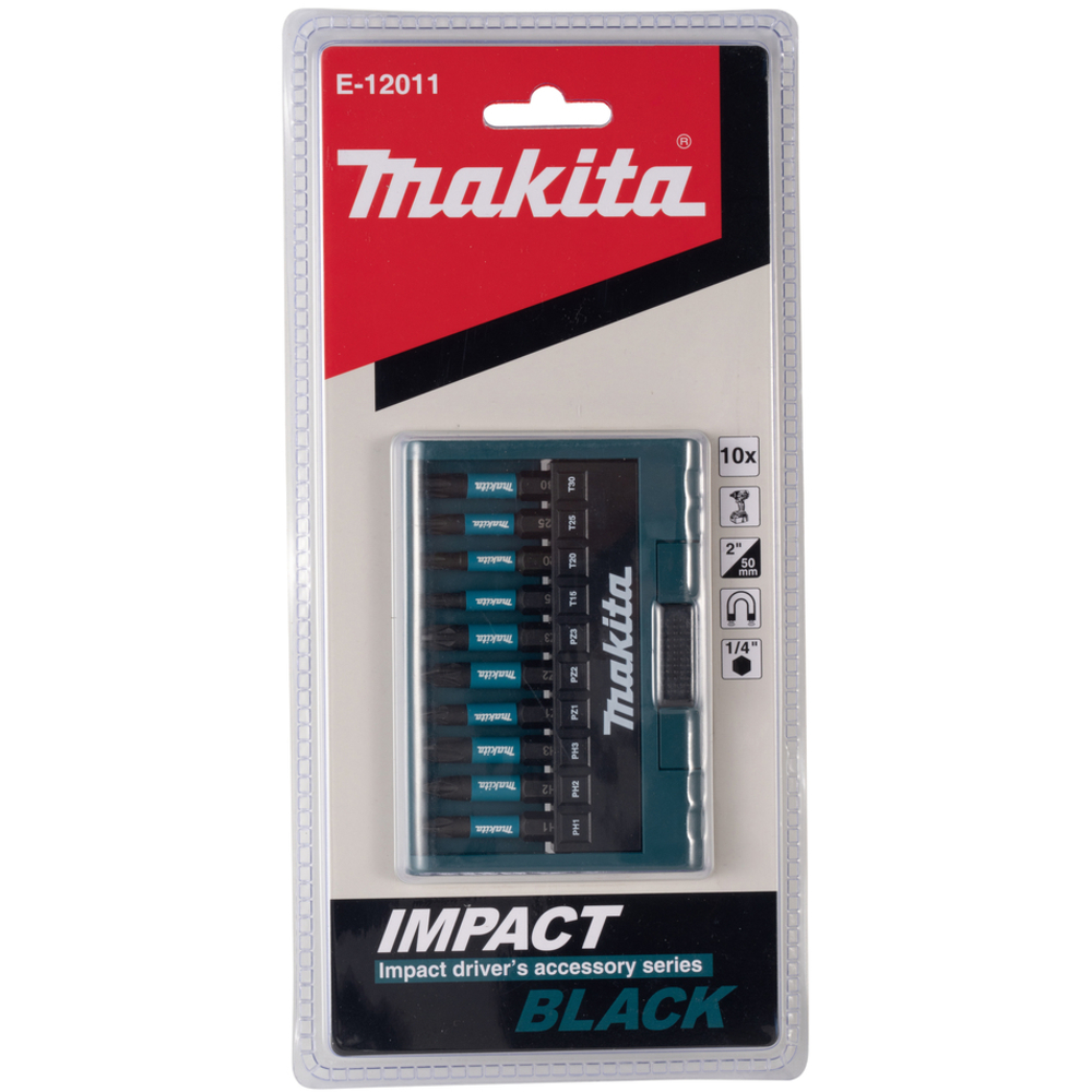 Coffret 10 d'embouts 50 mm IMPACT BLACK - MAKITA - E-12011