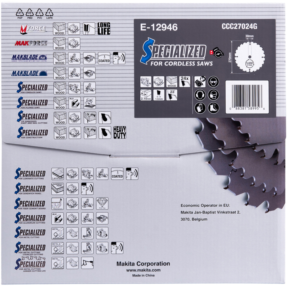 LAME CARB EFFICUT 270X30MM 24D - MAKITA - E-12946