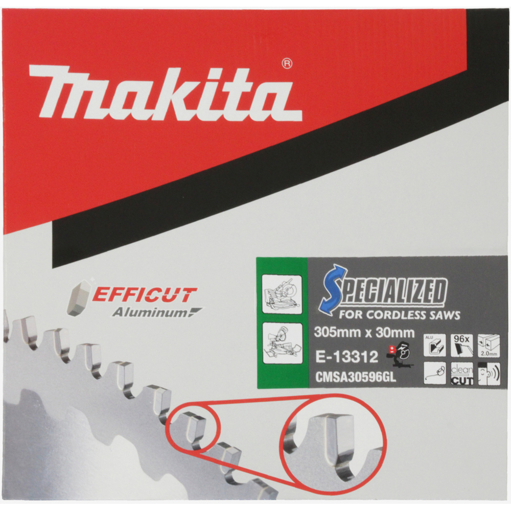 LAME CARB ALU EFFICUT 305X30MM 96D - MAKITA - E-13312