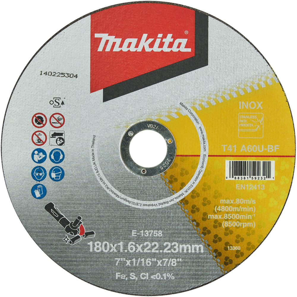 DISQUE À TRONÇONNER FIN 180X1,6X22,23MM - MAKITA - E-13758