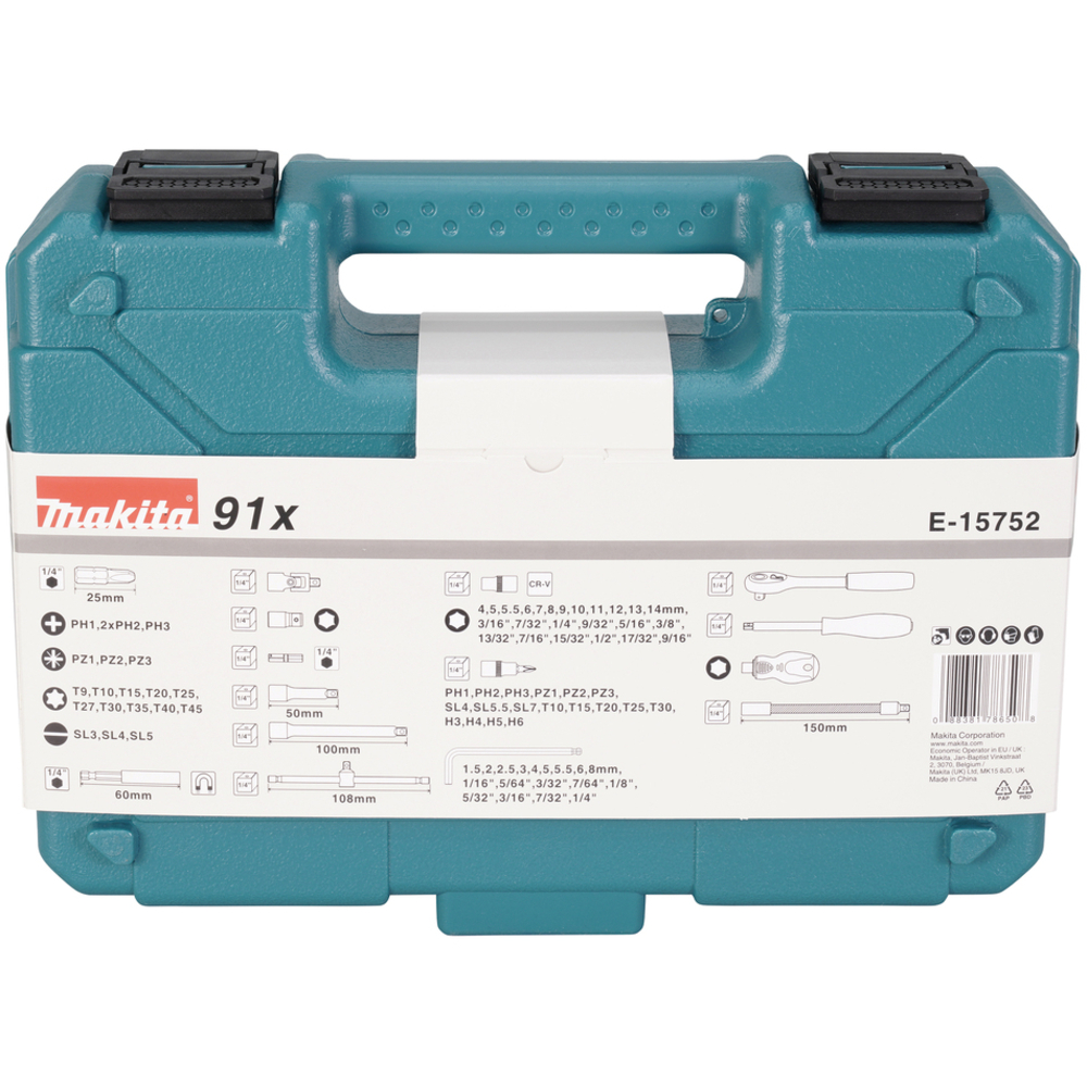 COFFRET OUTILLAGE A MAIN 91 PCS - MAKITA - E-15752