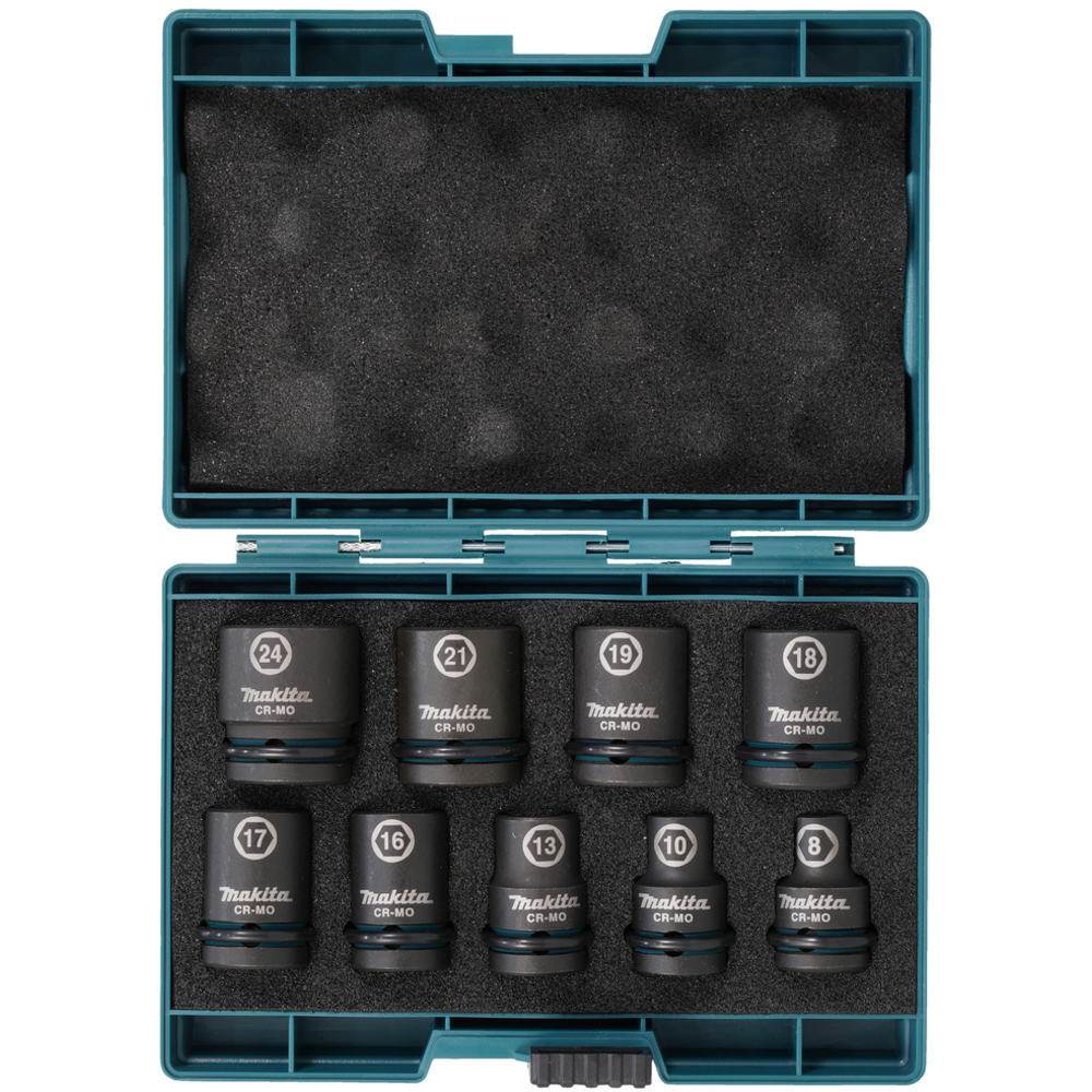 Coffret 9 douilles 1/2'' IMPACT BLACK MAKITA - E-16564