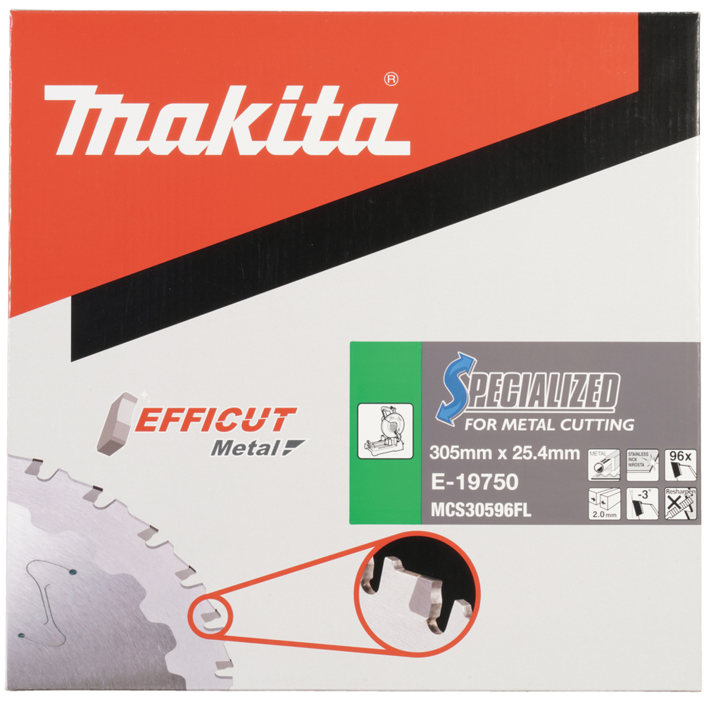 LAME CARBURE BOIS EFFICUT 305X25,4MM 96D - MAKITA - E-19750
