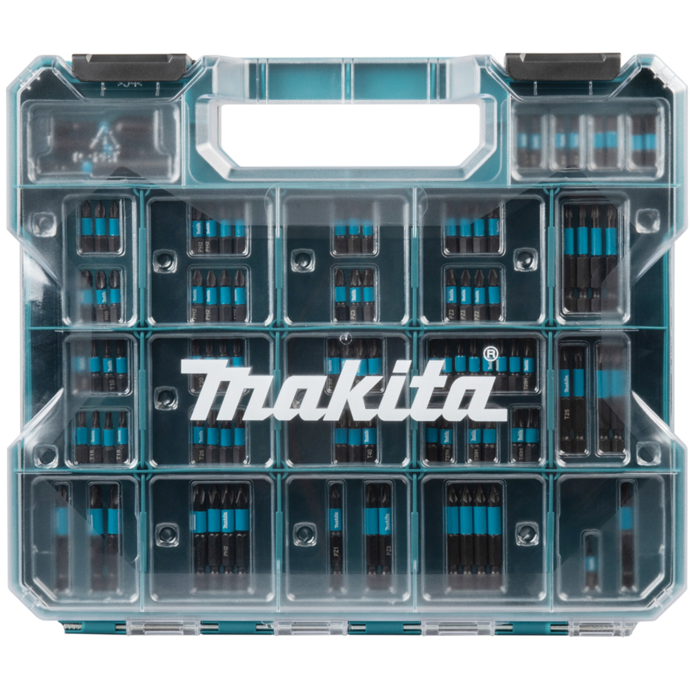 Coffret d'embouts 100 pièces + compartiments de rangement - MAKITA - E-24826