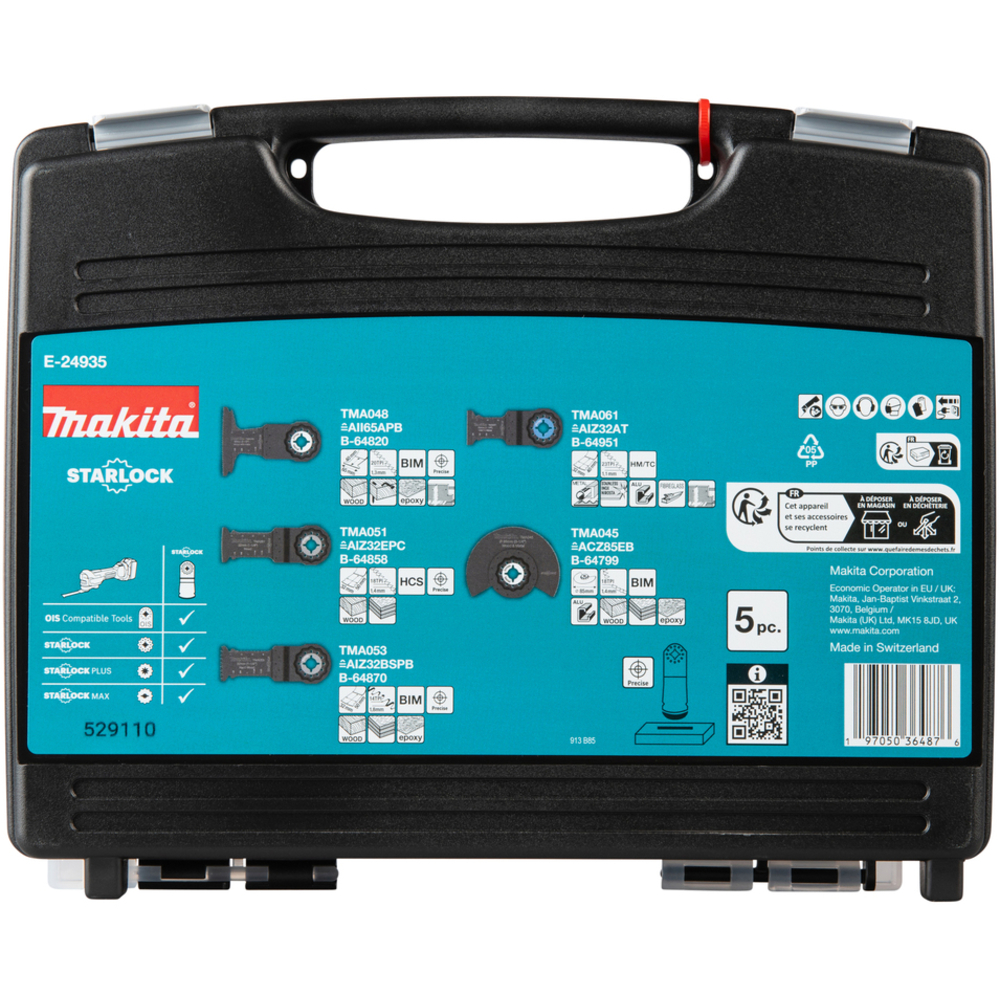 Ensemble 5 accessoires pour bois et métaux STARLOCK - MAKITA - E-24935