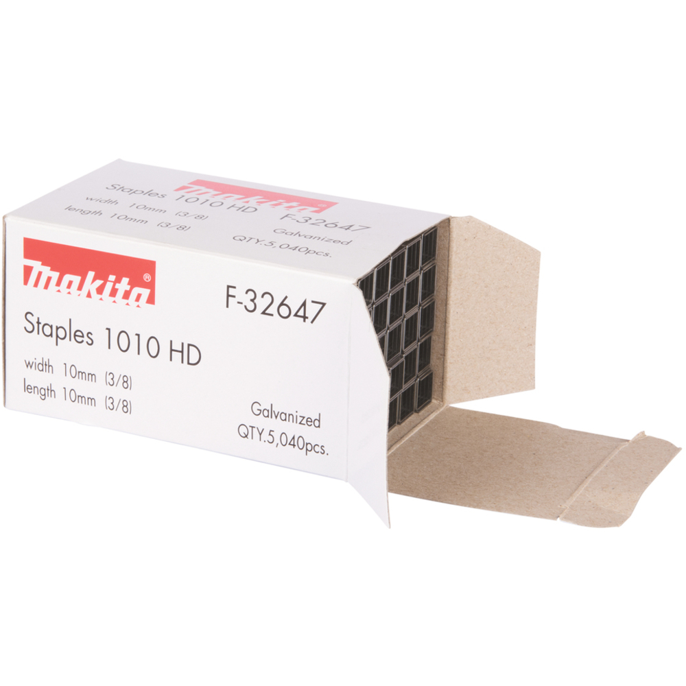 AGRAFES 10X10,6MM TIGE 0,5X1,25MM 2500 PCS - MAKITA - F-32647