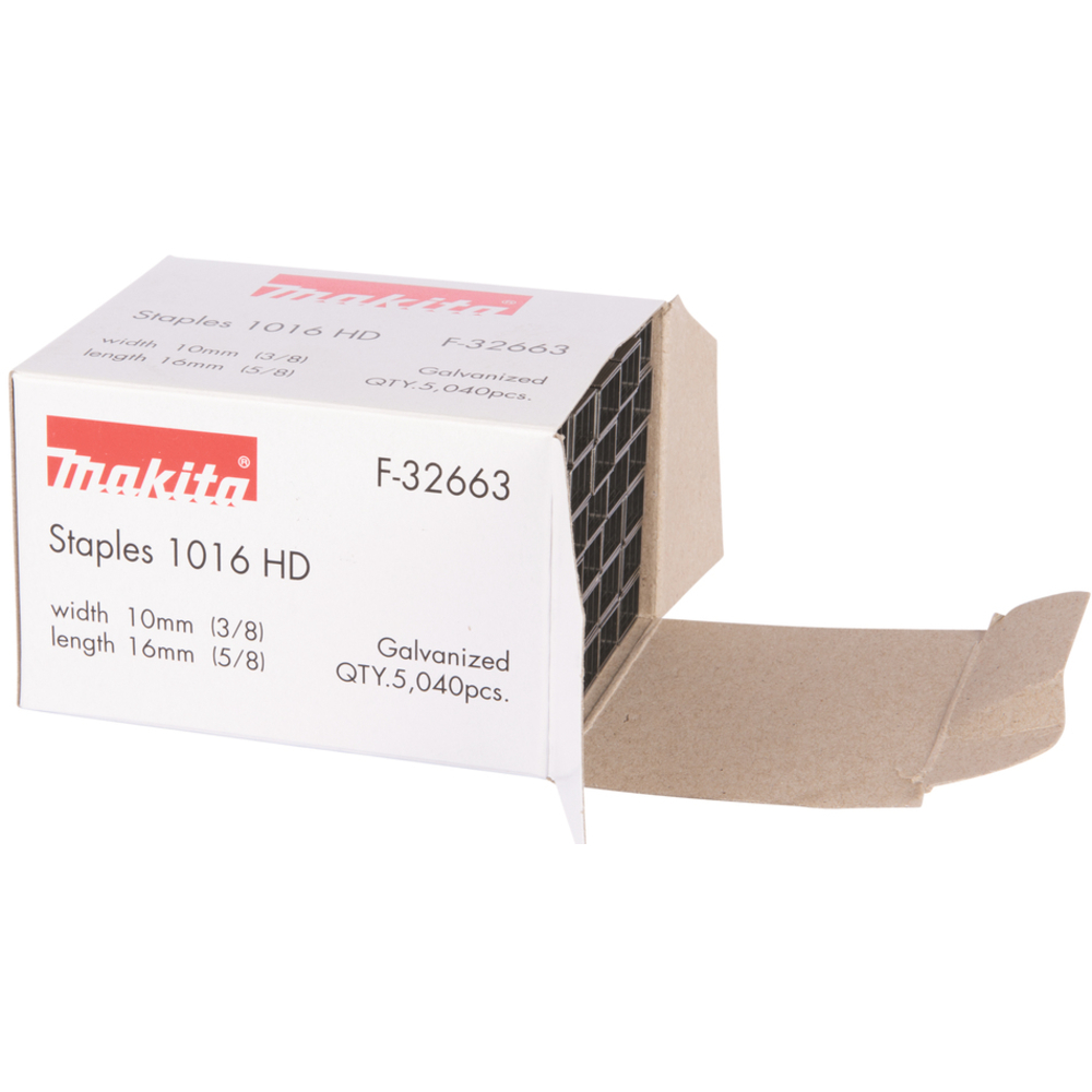 AGRAFES 16X10,6MM TIGE 0,5X1,25MM 5040 PCS - MAKITA - F-32663