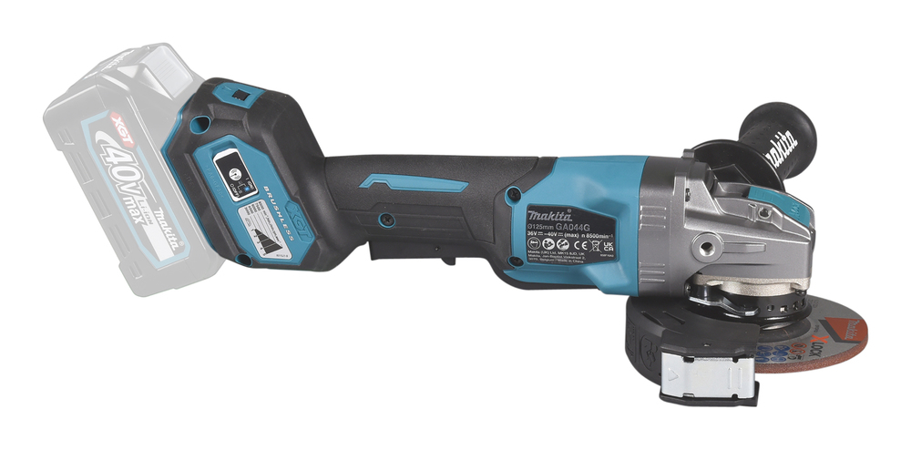 Meuleuse MAKITA 125 mm XGT 40V avec poignée à interrupteur de sécurité (produit seul) - GA044GZ03