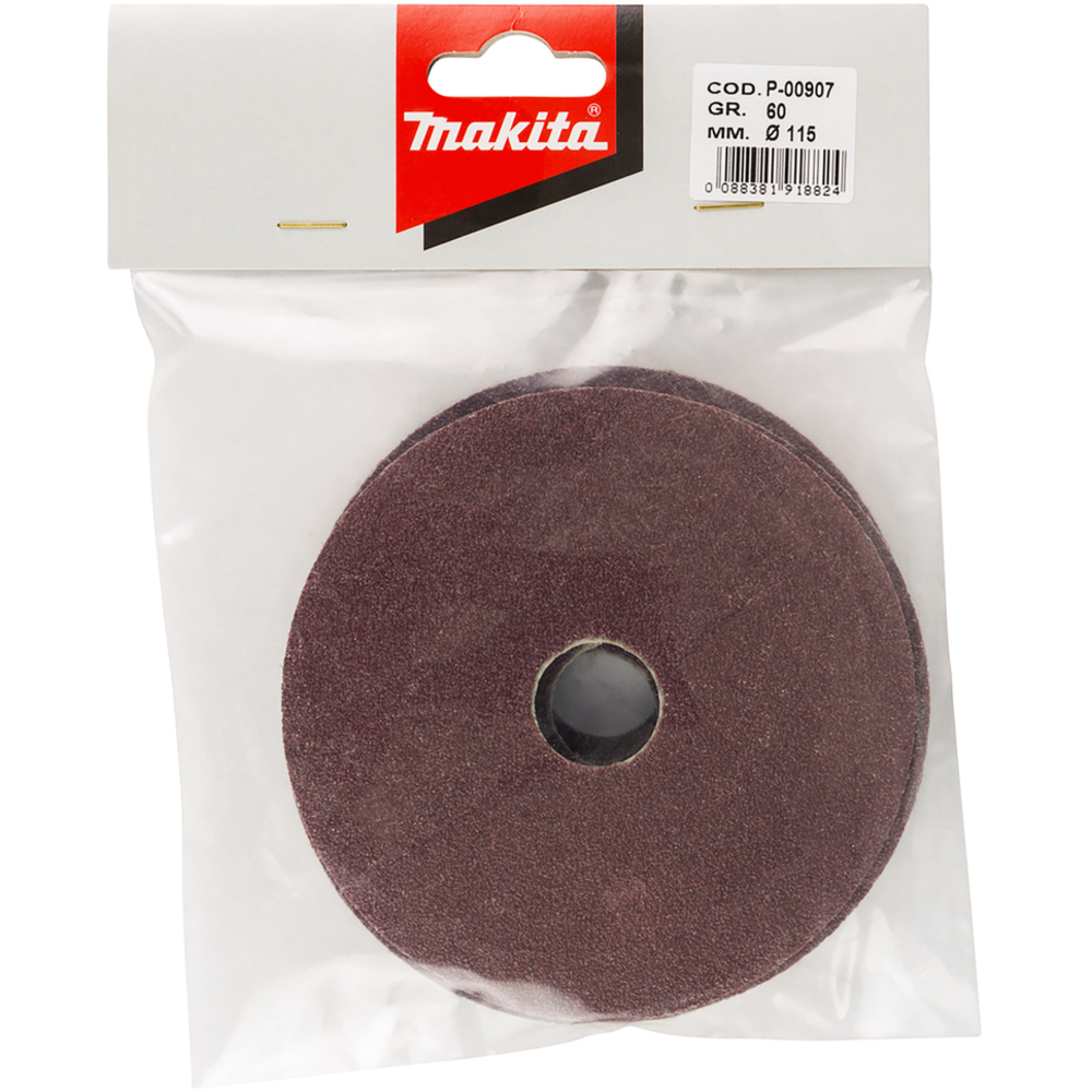 DISQUES ABRASIFS POUR MEULEUSE D115 MM GRAIN 60 - MAKITA - P-00907