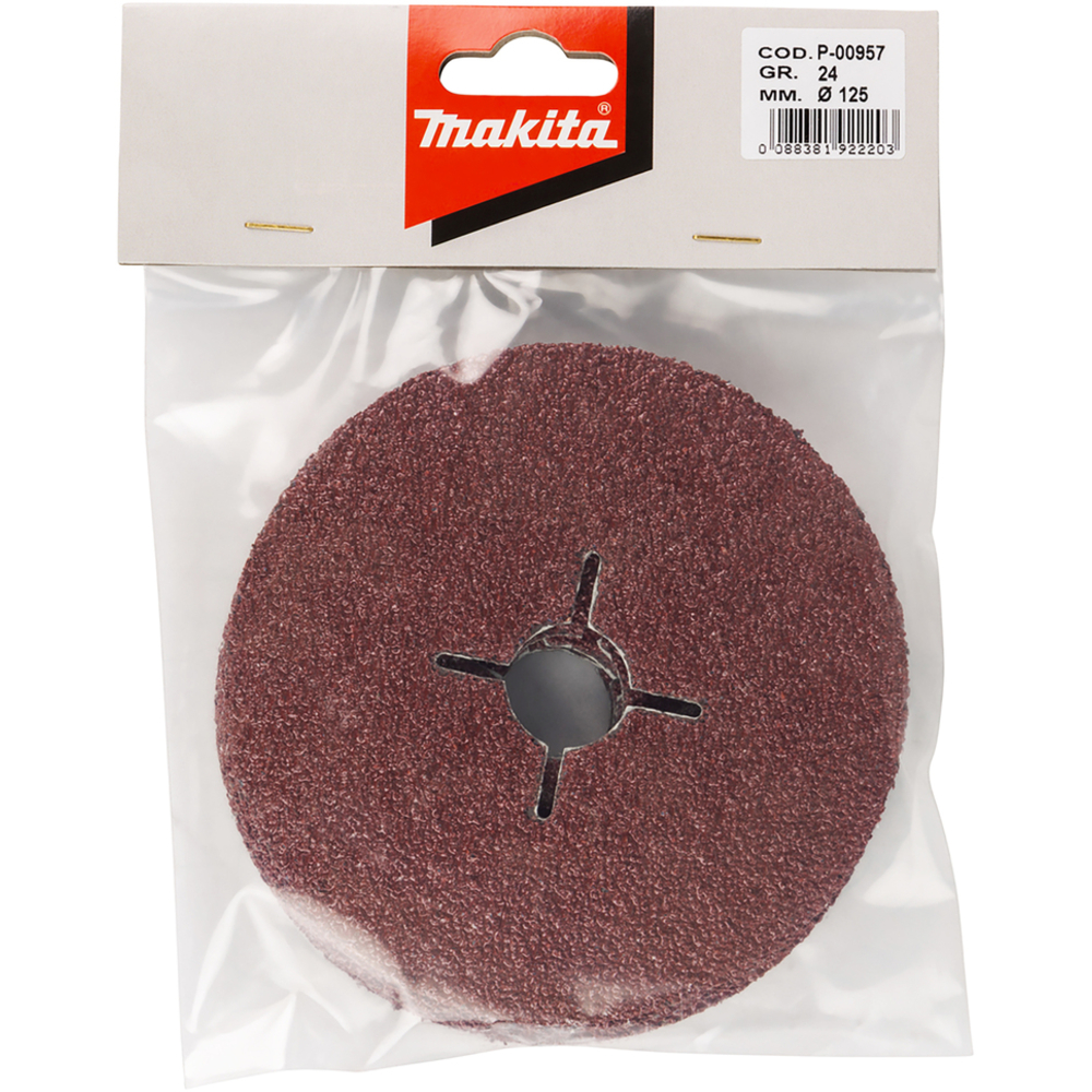 DISQUES ABRASIFS POUR MEULEUSE D125 MM GRAIN 24 - MAKITA - P-00957