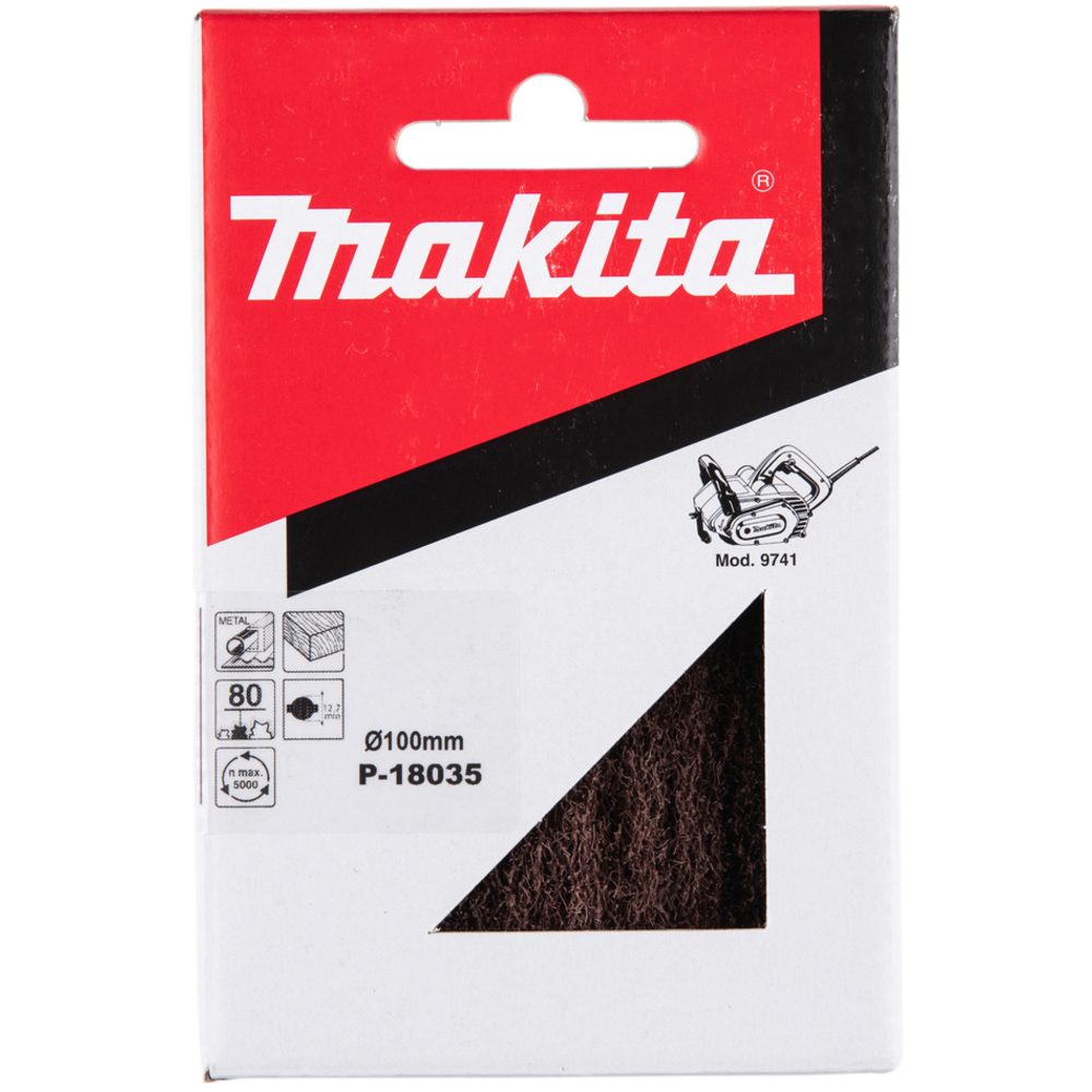 BROSSE TEXTURE ABRASIVE AVEC FIBER GRAIN 80 - MAKITA - P-18035