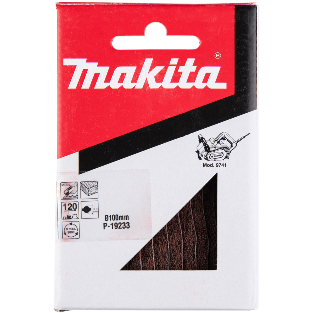 BROSSE TEXTURE ABRASIVE FIBRES ET LAMELLES PAPIER ABRASIF PAPIER 120/ GRAIN 120 - MAKITA - P-19233