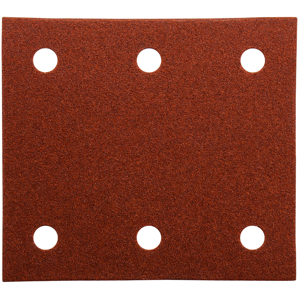 10 FEUILLES RECTANGULAIRES ABRASIVES 114X102 MM GRAIN 100 - 3 + 3 TROUS - MAKITA - P-33118