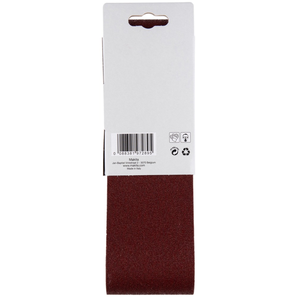 5 BANDES ABRASIVES 76X533 MM GRAIN 60 POUR BOIS MÉTAL- MAKITA - P-37188