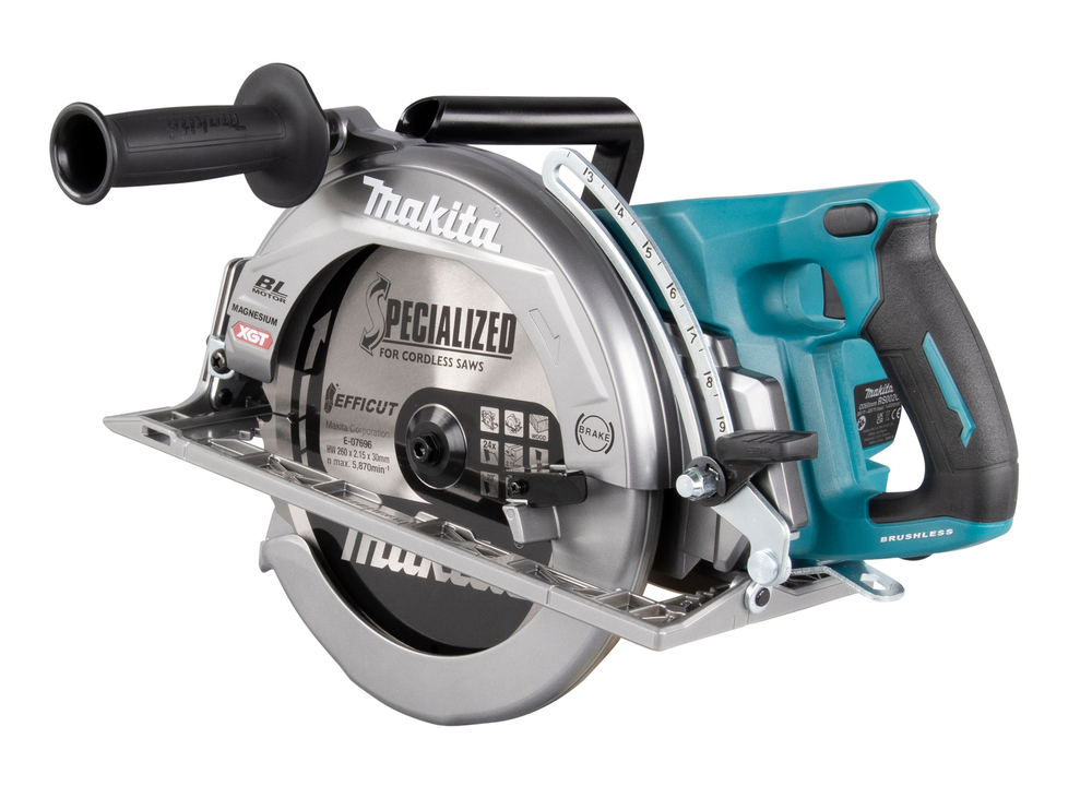SCIE CIRCULAIRE SANS FIL À POIGNÉE ARRIERE 260 MM - MAKITA - RS002GZ