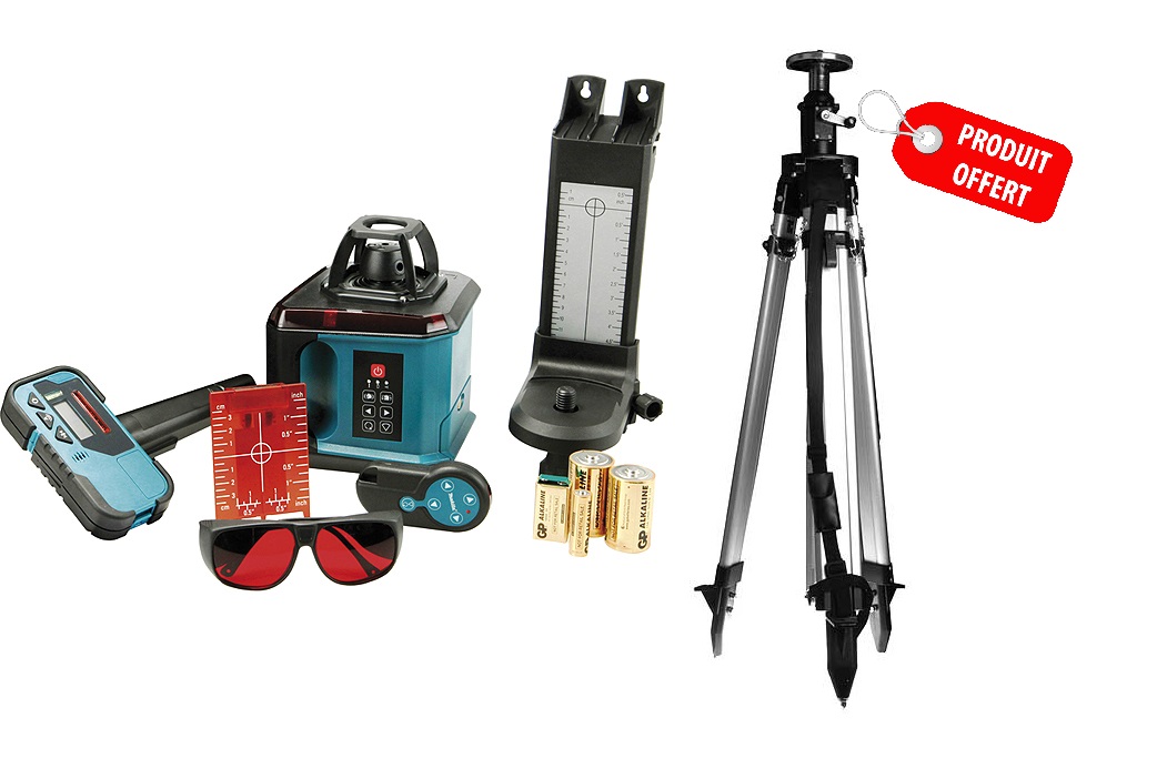 NIVEAU LASER MAKITA ROTATIF AUTO. VERT/HORIZ. 200 M - USAGE INTÉRIEUR -SKR200Z