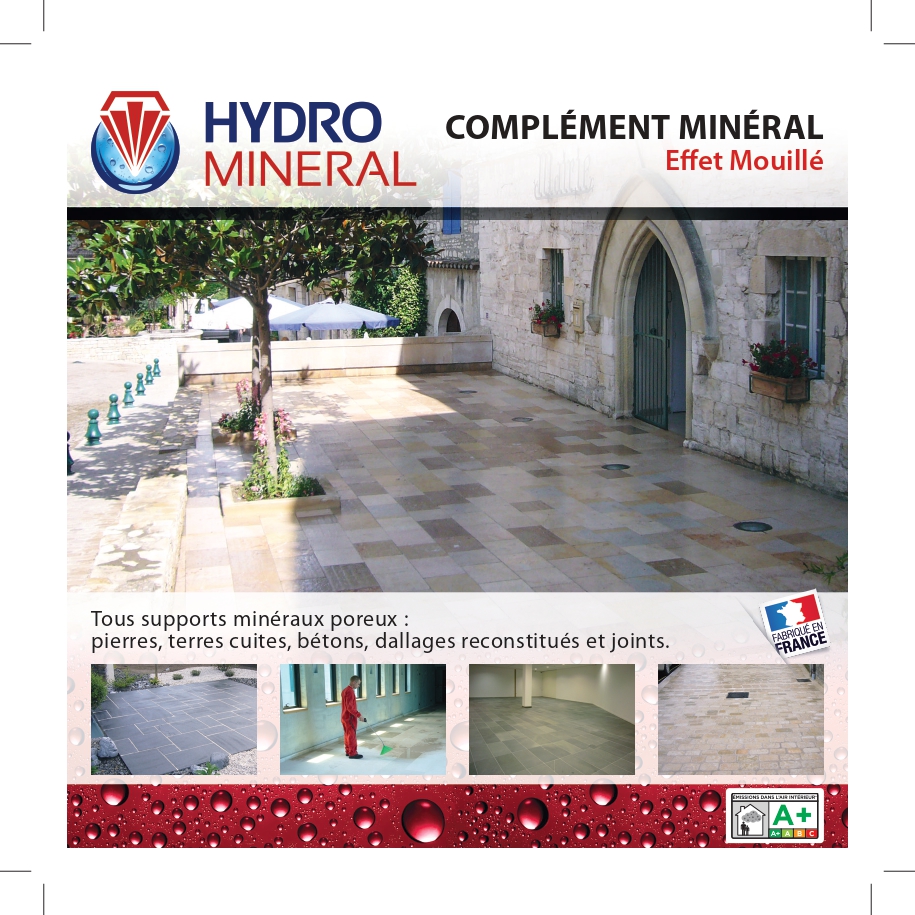 Bidon Complément minéral EFFET MOUILLE Hydrofuge Tous Supports 20 L HYDRO MINERAL - MOEM20