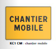 PANNEAU DE SIGNALISATION KC1 CHANTIER MOBILE 800X600MM T1 NADIA SIGNALISATION - 1000177