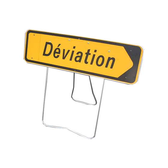PANNEAU DE SIGNALISATION KD22A 1300X300MM DEVIATION AVEC PIED NADIA SIGNALISATION - N002KD22A1300X300PSC