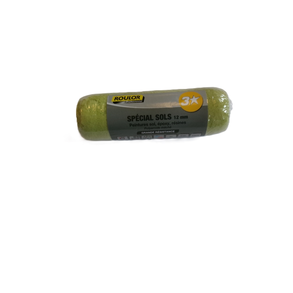 Manchon spécial peinture et résine de sol 180 mm fibre 12 mm - ROULOR - 031400